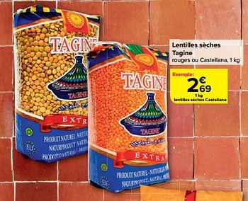 Promotions Lentilles sèches tagine lentilles sèches castellana - Tagine - Valide de 28/02/2024 à 18/03/2024 chez Carrefour
