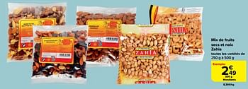 Promotions Mix de fruits secs et noix zahia - Zahia - Valide de 28/02/2024 à 18/03/2024 chez Carrefour