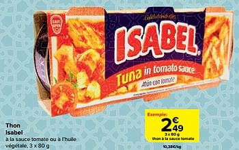 Promotions Thon isabel - Isabel - Valide de 28/02/2024 à 18/03/2024 chez Carrefour