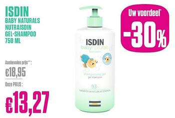 Promotions Baby naturals nutraisdin gel-shampoo - Isdin - Valide de 26/02/2024 à 31/03/2024 chez Medi-Market