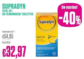 Promotions Supradyn vital 50+ - Supradyn - Valide de 26/02/2024 à 31/03/2024 chez Medi-Market