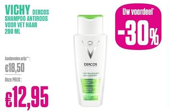 Promotions Vichy dercos shampoo antiroos voor vet haar - Vichy - Valide de 26/02/2024 à 31/03/2024 chez Medi-Market
