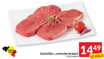 Promotions Contrefilet ou entrecôte de boeuf - Produit maison - Intermarche - Valide de 05/03/2024 à 10/03/2024 chez Intermarche