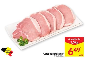 Promotions Côtes de porc au filet - Produit maison - Intermarche - Valide de 05/03/2024 à 10/03/2024 chez Intermarche