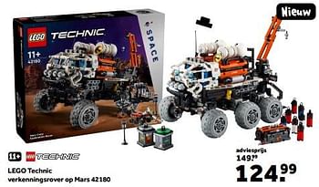 Promoties Lego technic verkenningsrover op mars 42180 - Lego - Geldig van 01/03/2024 tot 24/03/2024 bij Intertoys