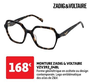 Promoties Monture zadig+voltaire vzv392_04bl - Zadig&Voltaire - Geldig van 01/03/2024 tot 30/03/2024 bij Auchan