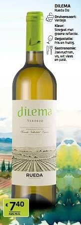 Promoties Dilema rueda do - Witte wijnen - Geldig van 01/03/2024 tot 14/03/2024 bij BelBev