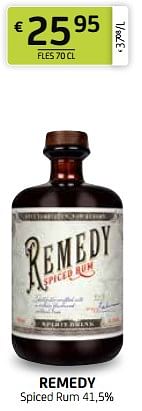 Promoties Remedy spiced rum 41,5% - Remedy - Geldig van 01/03/2024 tot 14/03/2024 bij BelBev