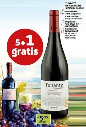 Promoties Tunante de azabache tempranillo rioja doc - Rode wijnen - Geldig van 01/03/2024 tot 14/03/2024 bij BelBev
