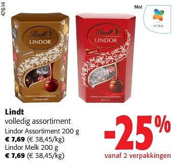 Promoties Lindt volledig assortiment - Lindt - Geldig van 28/02/2024 tot 12/03/2024 bij Colruyt