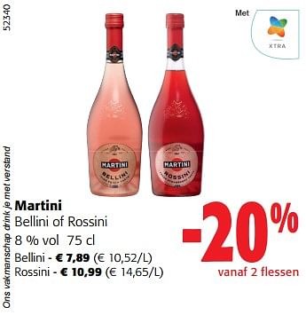 Promoties Martini bellini of rossini - Martini - Geldig van 28/02/2024 tot 12/03/2024 bij Colruyt