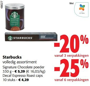 Promoties Starbucks volledig assortiment - Starbucks - Geldig van 28/02/2024 tot 12/03/2024 bij Colruyt