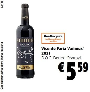 Promoties Vicente faria animus 2021 d.o.c. douro - portugal - Rode wijnen - Geldig van 28/02/2024 tot 12/03/2024 bij Colruyt