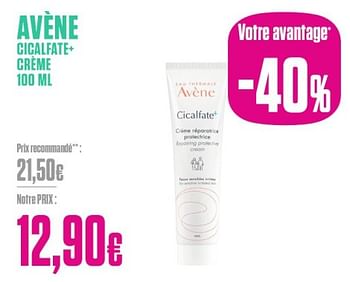 Promotions Avene cicalfate+ creme - Avene - Valide de 26/02/2024 à 31/03/2024 chez Medi-Market