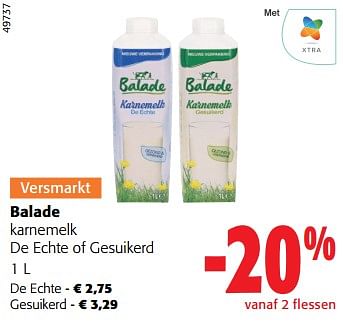 Promoties Balade karnemelk de echte of gesuikerd - Balade - Geldig van 28/02/2024 tot 12/03/2024 bij Colruyt
