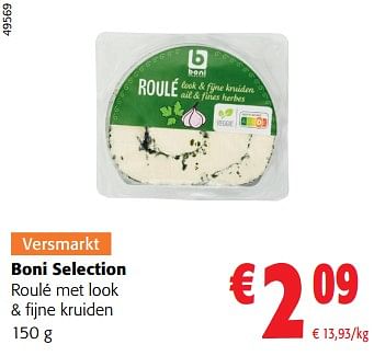 Promoties Boni selection roulé met look + fijne kruiden - Boni - Geldig van 28/02/2024 tot 12/03/2024 bij Colruyt
