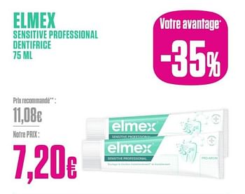 Promotions Elmex sensitive professional dentifrice - Elmex - Valide de 26/02/2024 à 31/03/2024 chez Medi-Market