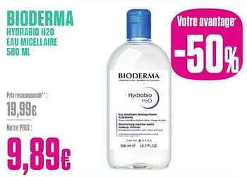 Promotions Bioderma hydrabio h20 eau micellaire - BIODERMA - Valide de 26/02/2024 à 31/03/2024 chez Medi-Market