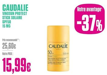 Promotions Caudalie vinosun protect stick solaire spf50 - Caudalie - Valide de 26/02/2024 à 31/03/2024 chez Medi-Market