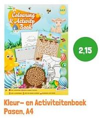 Kleur en activiteitenboek pasen a4-Huismerk - Lobbes
