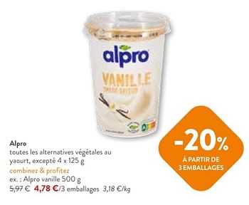 Promotions Alpro vanille - Alpro - Valide de 28/02/2024 à 12/03/2024 chez OKay