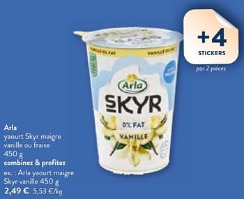 Promotions Arla yaourt maigre skyr vanille - Arla - Valide de 28/02/2024 à 12/03/2024 chez OKay