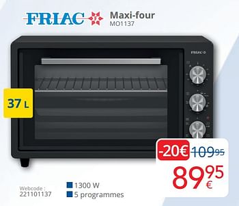 Promotions Friac maxi-four mo1137 - Friac - Valide de 01/03/2024 à 31/03/2024 chez Eldi