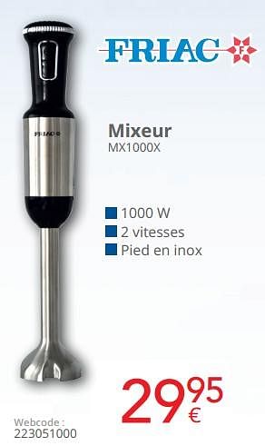 Promoties Friac mixeur mx1000x - Friac - Geldig van 01/03/2024 tot 31/03/2024 bij Eldi
