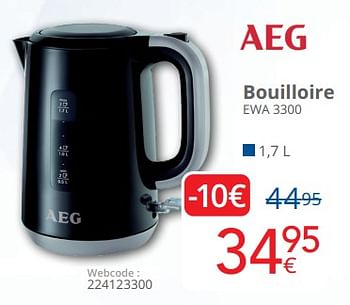 Promotions Aeg bouilloire ewa 3300 - AEG - Valide de 01/03/2024 à 31/03/2024 chez Eldi