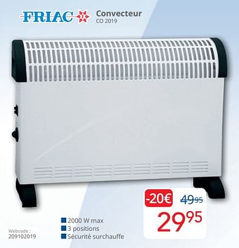 Promotions Friac convecteur co 2019 - Friac - Valide de 01/03/2024 à 31/03/2024 chez Eldi