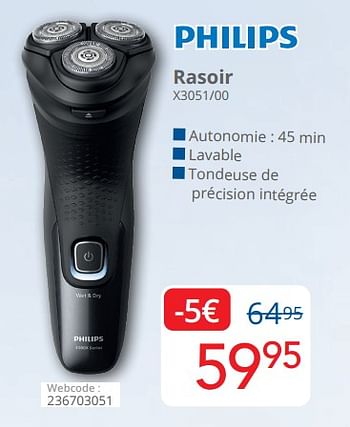Promotions Philips rasoir x3051-00 - Philips - Valide de 01/03/2024 à 31/03/2024 chez Eldi