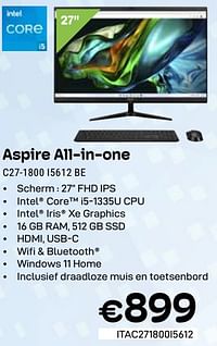 Acer aspire all-in-one c27-1800 i5612 be-Acer