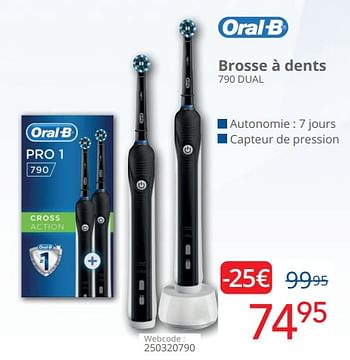 Promoties Oral-b brosse à dents 790 dual - Oral-B - Geldig van 01/03/2024 tot 31/03/2024 bij Eldi