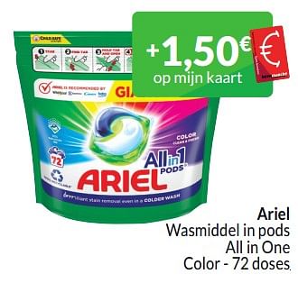Promoties Ariel wasmiddel in pods all in one color - Ariel - Geldig van 01/03/2024 tot 31/03/2024 bij Intermarche