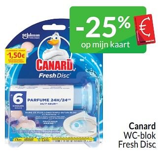 Promoties Canard wc-blok fresh disc - Canard WC - Geldig van 01/03/2024 tot 31/03/2024 bij Intermarche