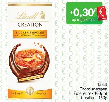 Promoties Lindt chocoladerepen excellence of creation - Lindt - Geldig van 01/03/2024 tot 31/03/2024 bij Intermarche