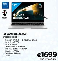 Samsung galaxy book4 360 np750qgk-ks1be-Samsung
