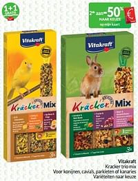 Vitakraft kracker trio mix voor konijnen, cavia’s, parkieten of kanaries-Vitakraft