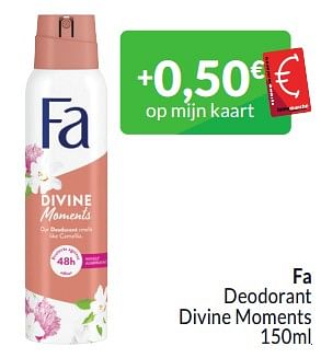 Promotions Fa deodorant divine moments - Fa - Valide de 01/03/2024 à 31/03/2024 chez Intermarche