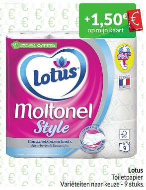 Promotions Lotus toiletpapier - Lotus Nalys - Valide de 01/03/2024 à 31/03/2024 chez Intermarche