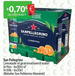 Promotions San pellegrino limonade of gearomatiseerd water - San Pellegrino - Valide de 01/03/2024 à 31/03/2024 chez Intermarche