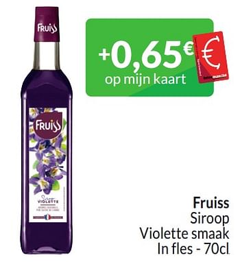 Promotions Fruiss siroop violette smaak - Fruiss - Valide de 01/03/2024 à 31/03/2024 chez Intermarche