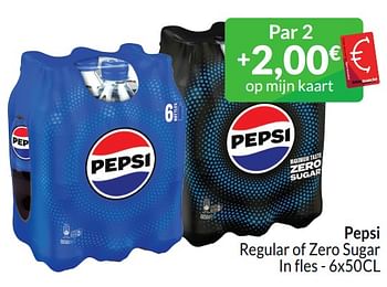 Promotions Pepsi regular of zero sugar - Pepsi - Valide de 01/03/2024 à 31/03/2024 chez Intermarche