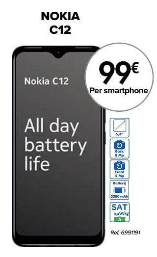 Promoties Nokia c12 - Nokia - Geldig van 01/03/2024 tot 01/04/2024 bij Carrefour