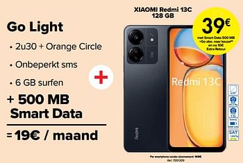 Promoties Xiaomi redmi 13c 128 gb - Xiaomi - Geldig van 01/03/2024 tot 01/04/2024 bij Carrefour