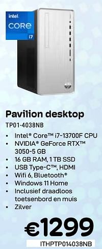 Hp pavilion desktop tp01-4038nb-HP