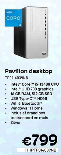 Hp pavilion desktop tp01-4039nb-HP