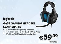 G432 gaming headset leatheratte-Logitech