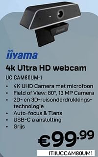 Iiyama 4k ultra hd webcam uc cam80um-1-Iiyama