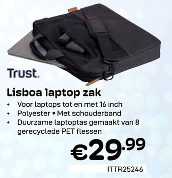 Promotions Lisboa laptop zak - Trust - Valide de 01/03/2024 à 31/03/2024 chez Compudeals